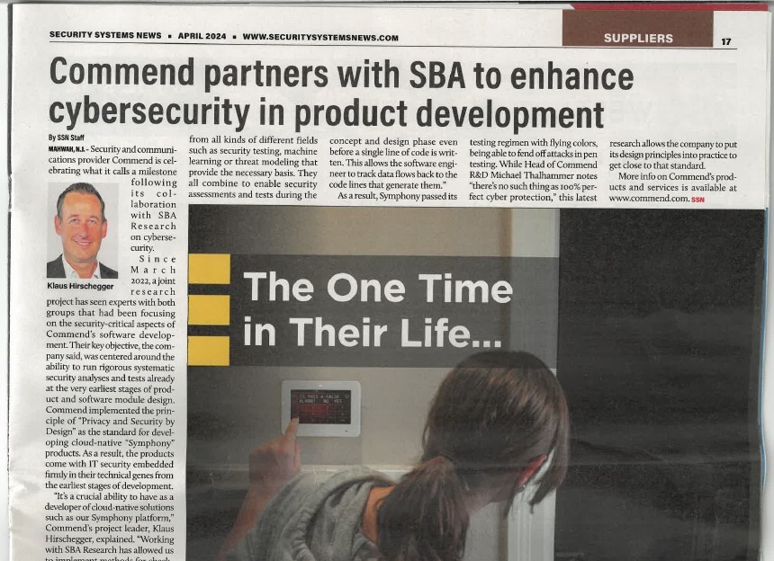 Spotlight in International Media: Collaborative Success of MARC with Commend Grabs Attention from Security Systems News