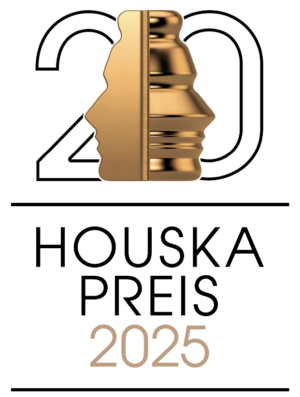 This image shows the logo of the 2025 Houska Prize.